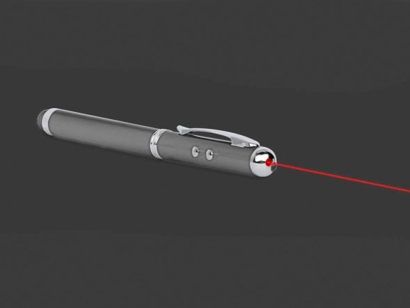 Ручка-стилус Каспер 3 в 1, серебристый 