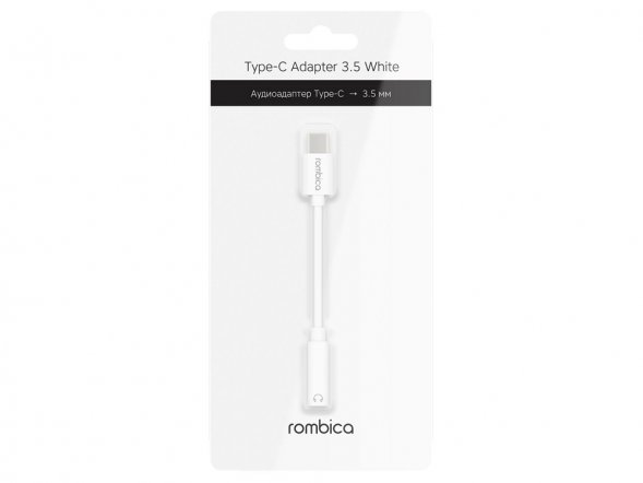 Rombica Type-C Adapter 3.5 White, белый 