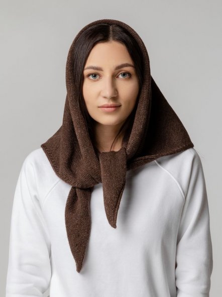 Косынка Dalia, темно-коричневая 
