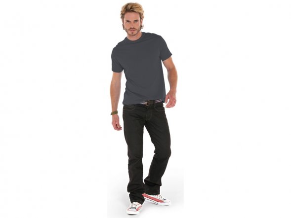 Футболка Heavy Super Club мужская, с боковыми швами, темно-серый 