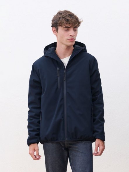 Куртка софтшелл с капюшоном мужская Falcon Men, ярко-синяя (royal) 