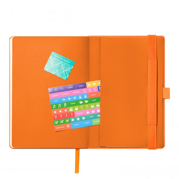 Ежедневник Alpha недатированный, оранжевый/оранжевый 
