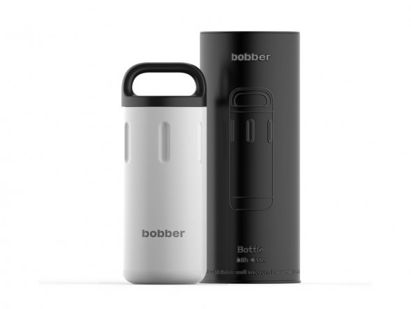Вакуумный термос с керамическим покрытием бытовой, тм bobber, 590 мл. Артикул Bottle-590 Iced Water (белый) 