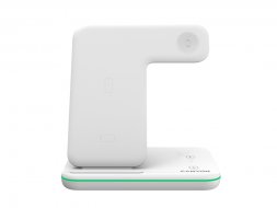 Беспроводное зарядное устройство для гаджетов 3-в-1 с технологией QI Canyon WS-303 (CNS-WCS303W), 15W, белый