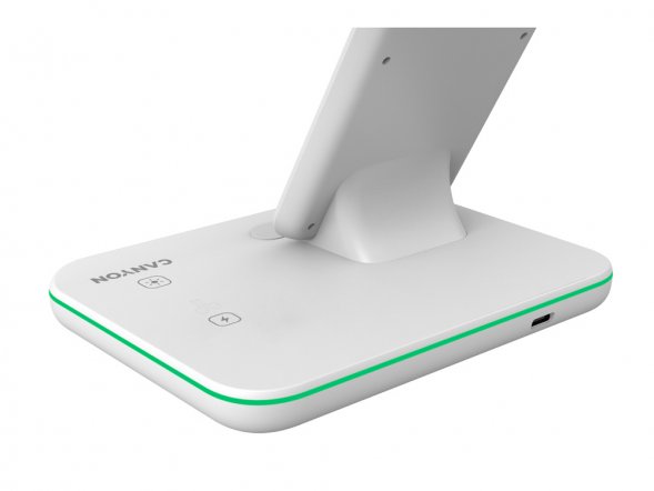 Беспроводное зарядное устройство для гаджетов 3-в-1 с технологией QI Canyon WS-303 (CNS-WCS303W), 15W, белый 