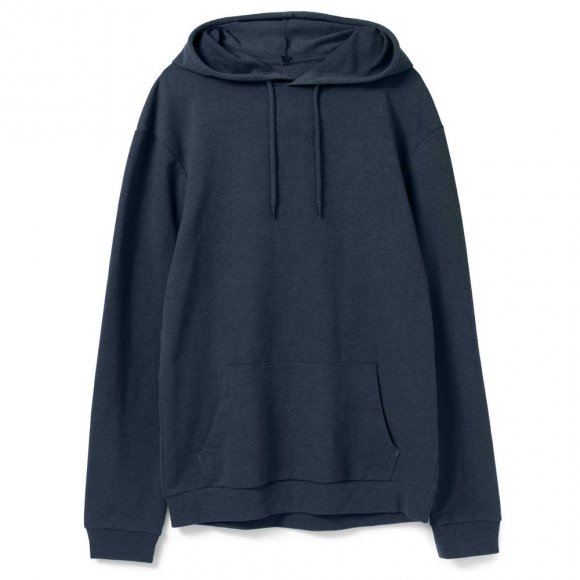 Толстовка с капюшоном унисекс Hoodie, синий меланж 