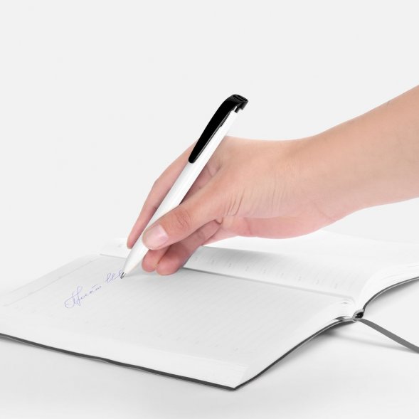 Ручка шариковая Favorite, белая с черным 