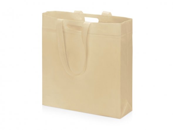 Сумка для покупок из спанбонда Ambit, 380*120*400 с ручкой 550/30 мм, бежевый 