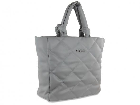 Сумка-шоппер BUGATTI Cara, серая, полиуретан, 43х11х32 см, 10 л 