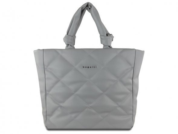 Сумка-шоппер BUGATTI Cara, серая, полиуретан, 43х11х32 см, 10 л 