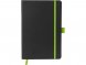 Блокнот ColorNote Black, твердая обложка A5, 80 листов, черный с зеленым яблоком 