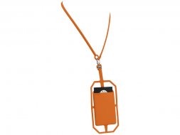 Картхолдер RFID со шнурком, оранжевый