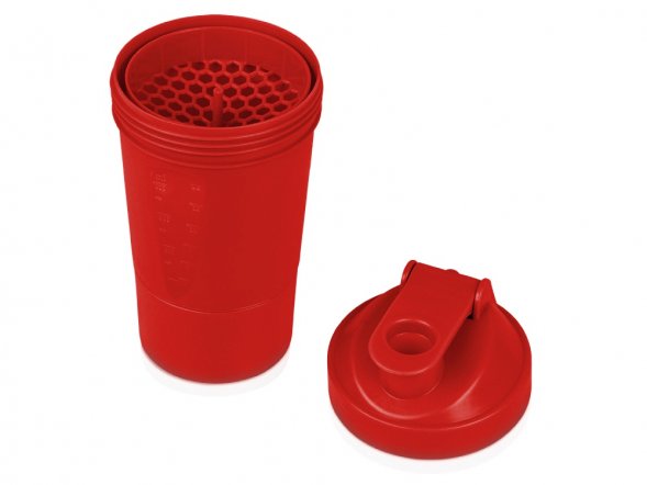 Шейкер для спортивного питания Level Up, красный 