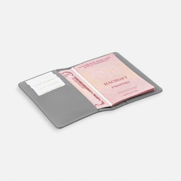 Обложка для паспорта Alaska, серая 