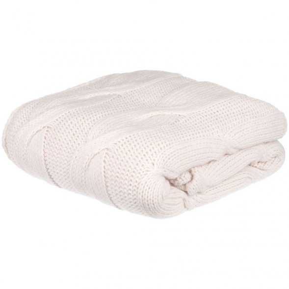 Плед Snefald, жемчужно-белый 