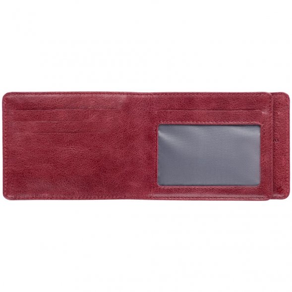 Портмоне inCase, серое с бордовым 