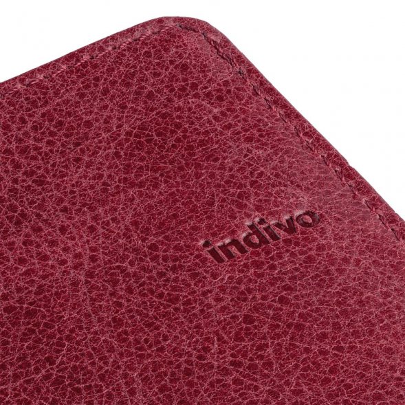 Портмоне inCase, серое с бордовым 