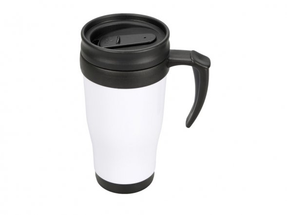 Подарочный набор с пледом, термокружкой и миндалем в шоколадной глазури Tasty hygge, белый 