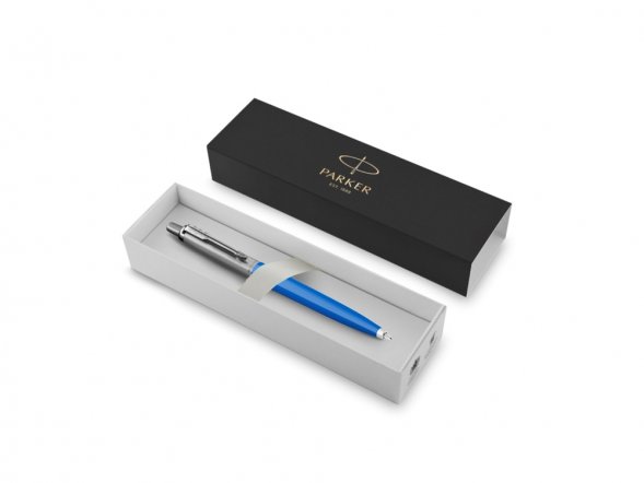 Шариковая ручка Parker Jotter Originals Blue Chrom CT, стержень: M blue в подарочной упаковке 
