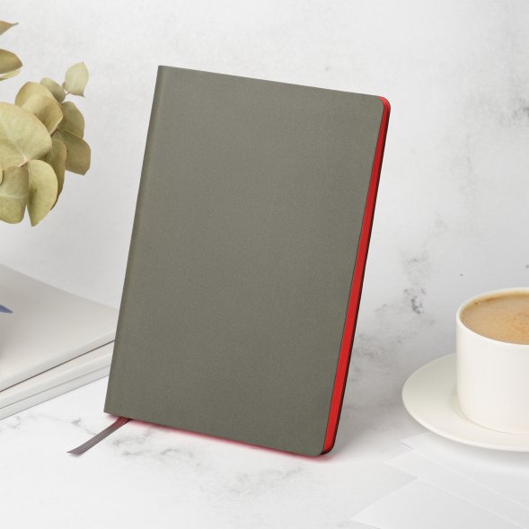 Ежедневник Latte soft touch недатированный, серый 