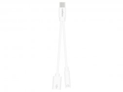 Rombica Type-C Adapter 3.5C, белый