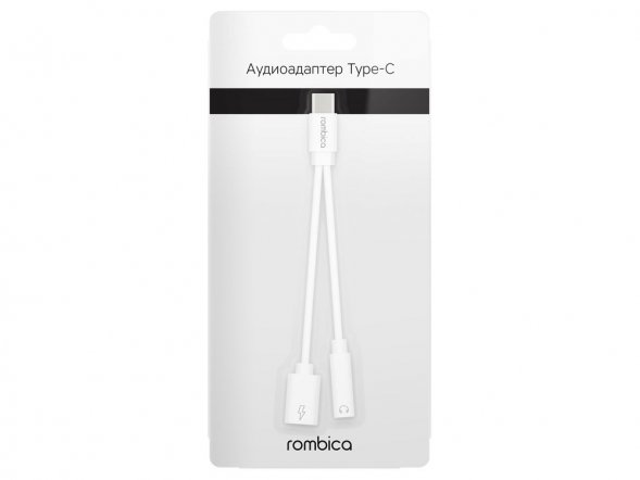 Rombica Type-C Adapter 3.5C, белый 
