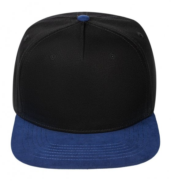 Бейсболка Foreside с прямым козырьком, черная с синим 