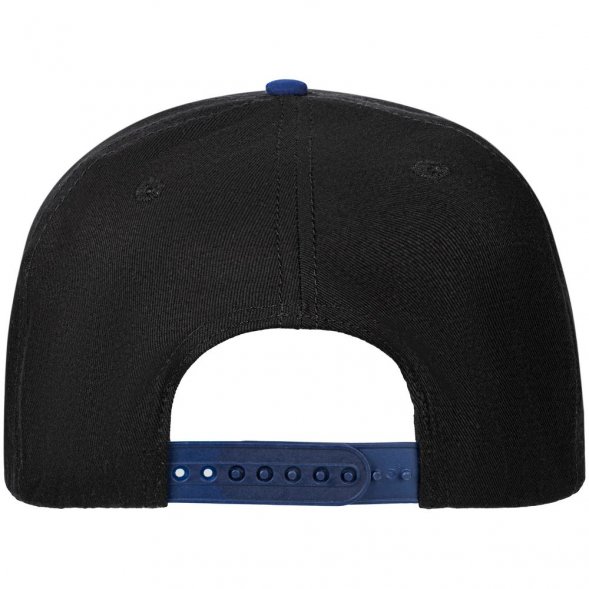 Бейсболка Foreside с прямым козырьком, черная с синим 