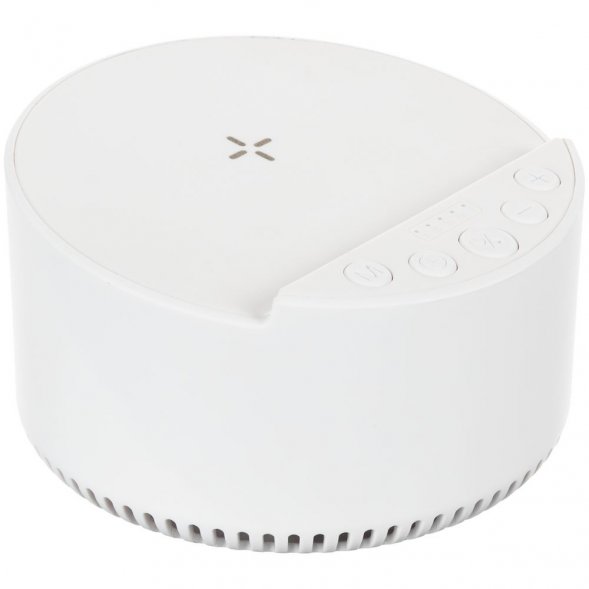 Bluetooth-колонка с беспроводной зарядкой relaxTime, белая 