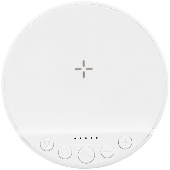 Bluetooth-колонка с беспроводной зарядкой relaxTime, белая 