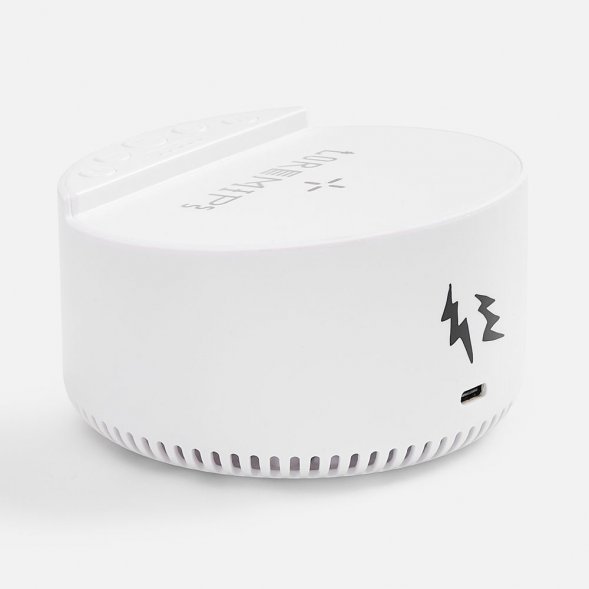 Bluetooth-колонка с беспроводной зарядкой relaxTime, белая 