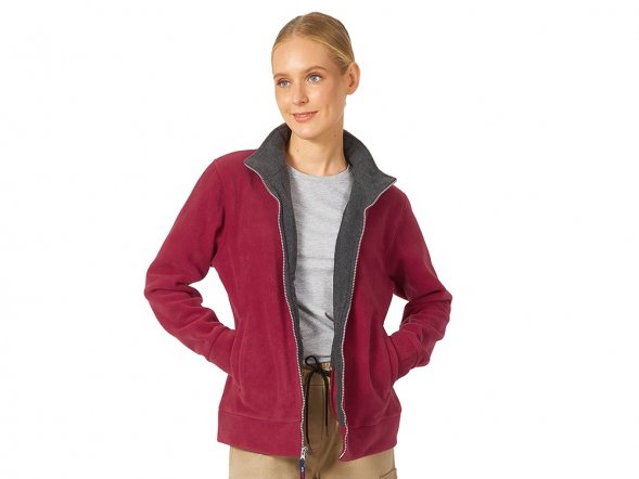 Куртка флисовая Nashville женская, красный/пепельно-серый 