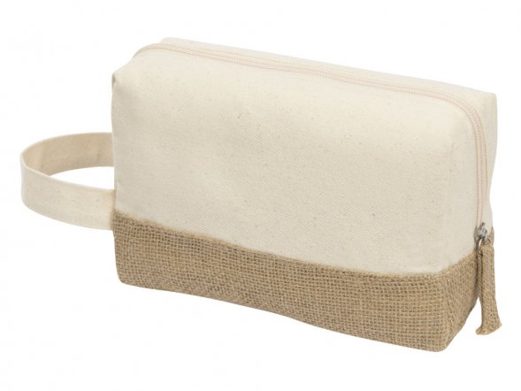 Косметичка Jute с ручкой из хлопка и джута, натуральный 