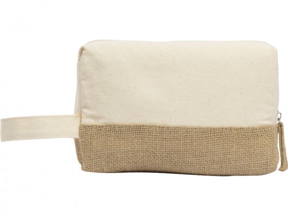 Косметичка Jute с ручкой из хлопка и джута, натуральный 