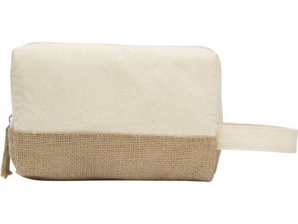 Косметичка Jute с ручкой из хлопка и джута, натуральный 