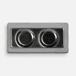 Значок Magnet Matto, серебристый глянцевый