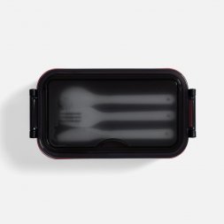 Ланчбокс Pranzo, красный с черным