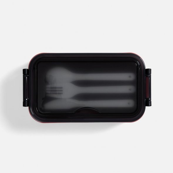 Ланчбокс Pranzo, красный с черным 