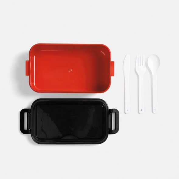 Ланчбокс Pranzo, красный с черным 