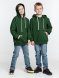 Толстовка с капюшоном детская Kirenga Kids, темно-зеленая 
