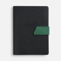 Ежедневник Boom, недатированный, черный с зеленым