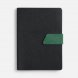 Ежедневник Boom, недатированный, черный с зеленым 
