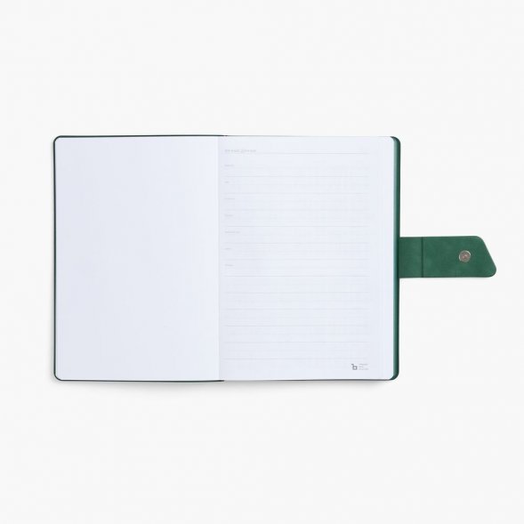 Ежедневник Boom, недатированный, черный с зеленым 
