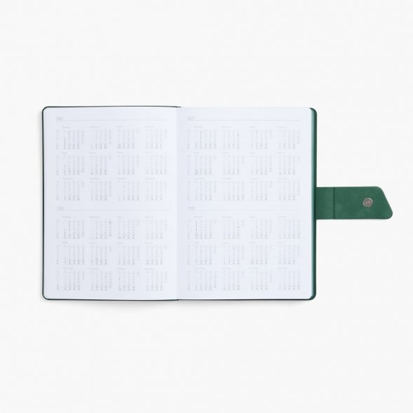 Ежедневник Boom, недатированный, черный с зеленым 