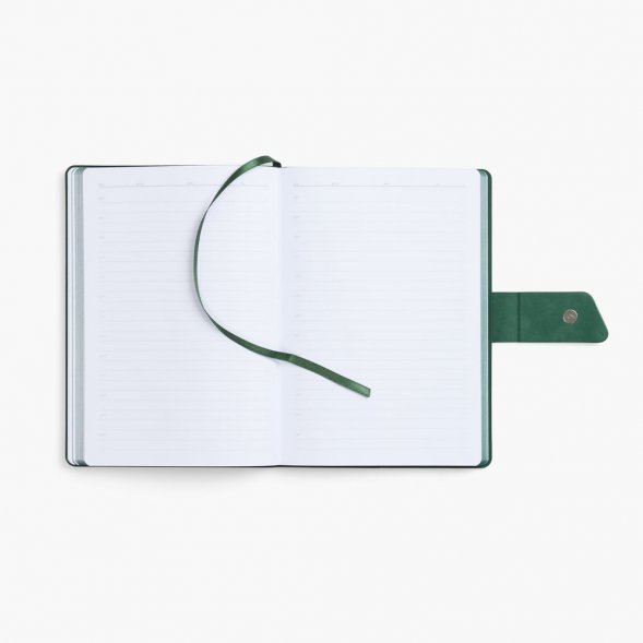 Ежедневник Boom, недатированный, черный с зеленым 