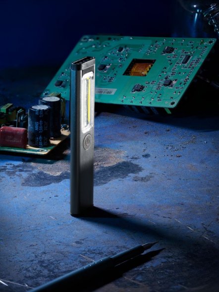 Фонарик-факел аккумуляторный Wallis, ver.2, черный 