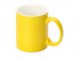 Матовая кружка Марко базовой формы, цветная снаружи, белая внутри, желтый (P) 