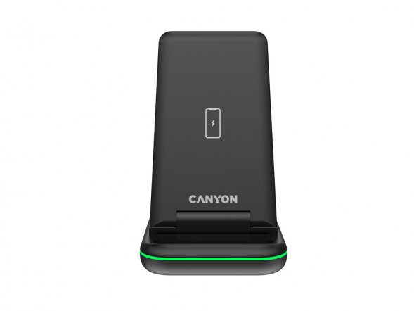 Беспроводное зарядное устройство 3-в-1 CANYON WS-304 (CNS-WCS304B), 15W, черный 