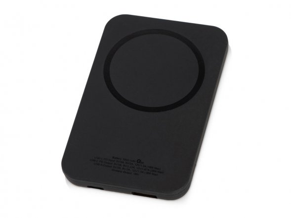 Магнитный беспроводной внешний аккумулятор MagnetIQ, 5000 mah, 10 W, черный 