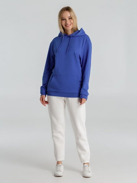 Толстовка с капюшоном унисекс Hoodie, ярко-синий меланж 